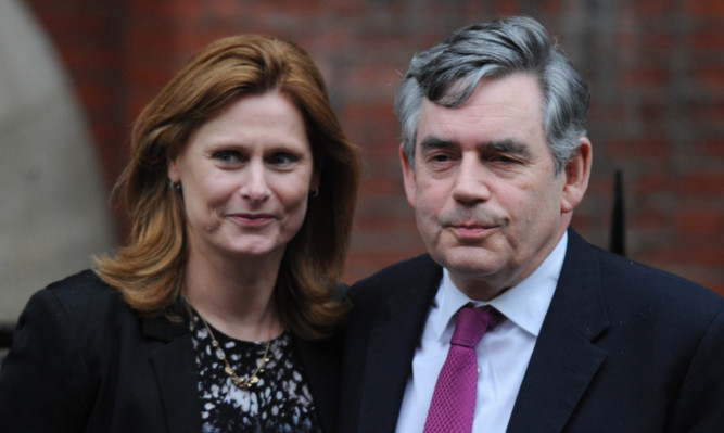 Gordon Brown and wife Sarah.