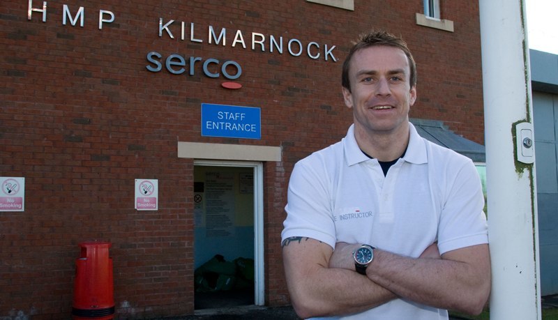 Raith Rovers FC's Mark Campbell who works at HMP KIlmarnock as a fitness instructor.