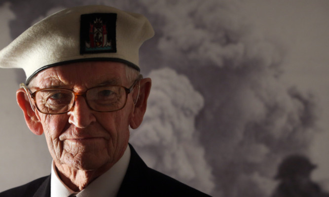 Former Merchant Navy seaman David Craig at the Arctic Convoys exhibition, which opens at Edinburgh Castle.