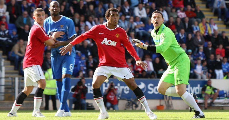 Kris Miller, Courier, 31/07/10, Sport. Picture today at McDiarmid Park, St Johnstone V Manchester United XI. Pic shows Alan Main who came up for a corner in the dying moments of the game.