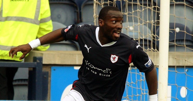 John Stevenson, Courier,31/07/10.Fife,Starks Park,Raith Rovers v East Fife,CIS Cup.Pic shows Gregory Tade after scoring his second goal.