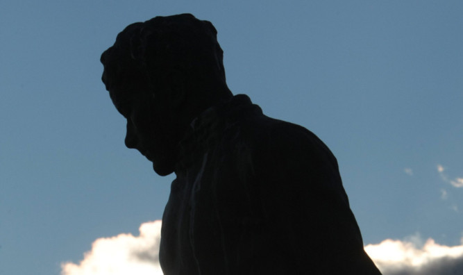 William Lamb's statue The Seafarer, which stands at Montrose seafront.