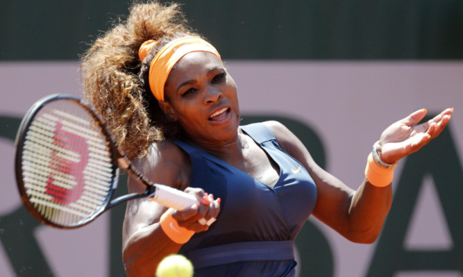 Serena Williams on her way to the semi-finals of Roland Garros.