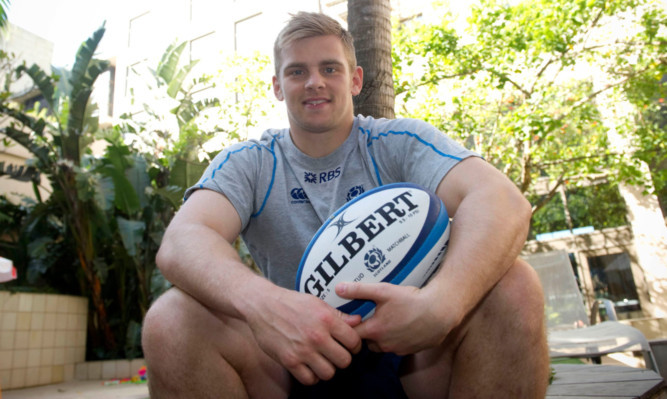 All smiles from Scotland star Pat MacArthur ahead of the match against Samoa.