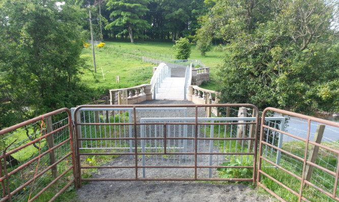 The gates across Linlathen Bridge should be gone soon.