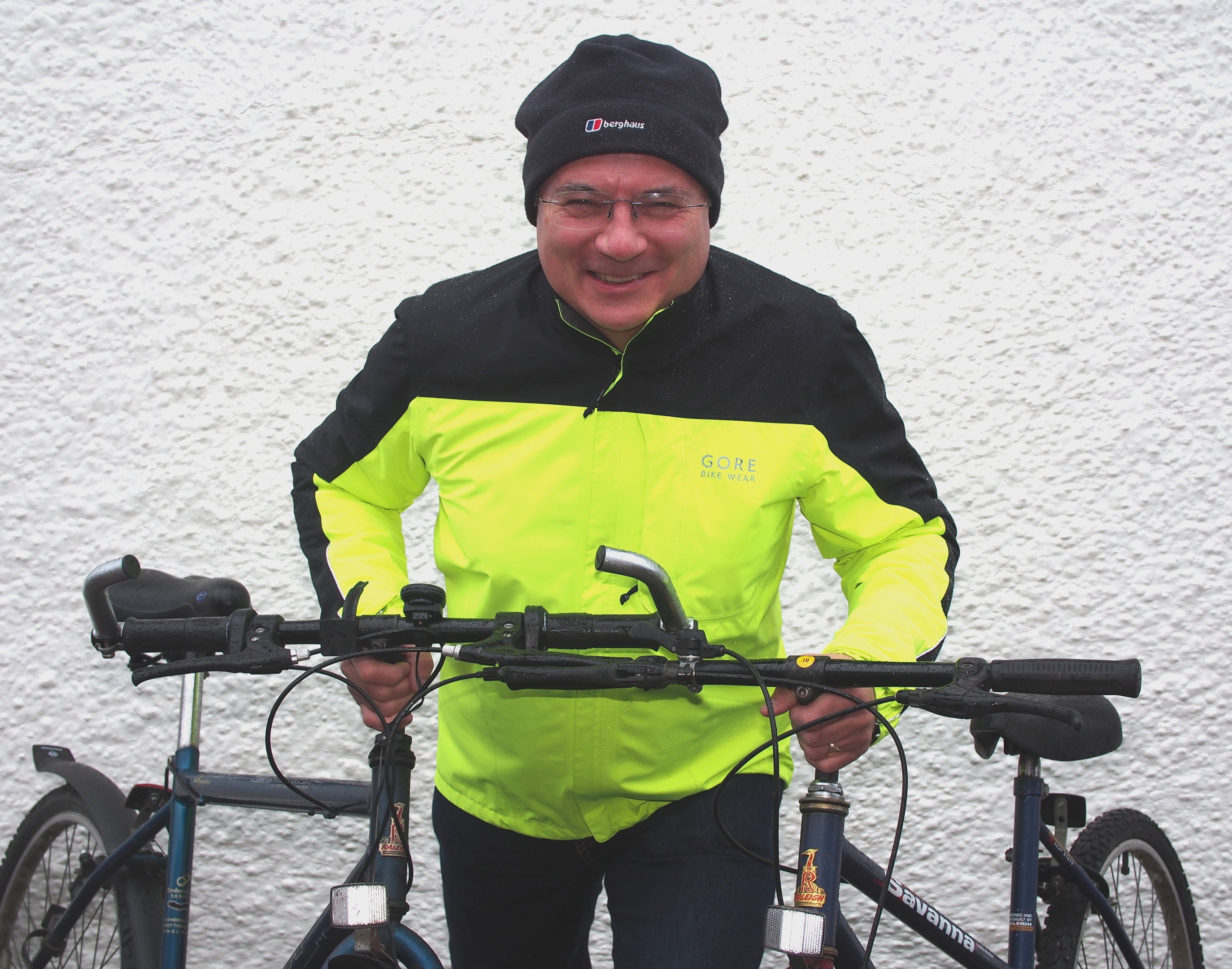 Arbroath Rotary's project manager Danny Gentles gets two bikes ready for collection. Supplied