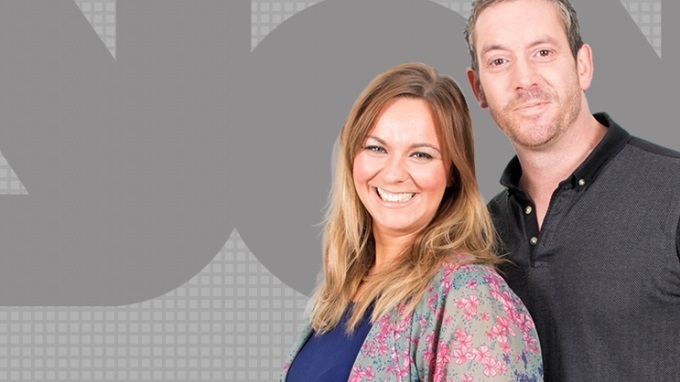 Tay FM presenters Erin Linton and Stuart Webster.
