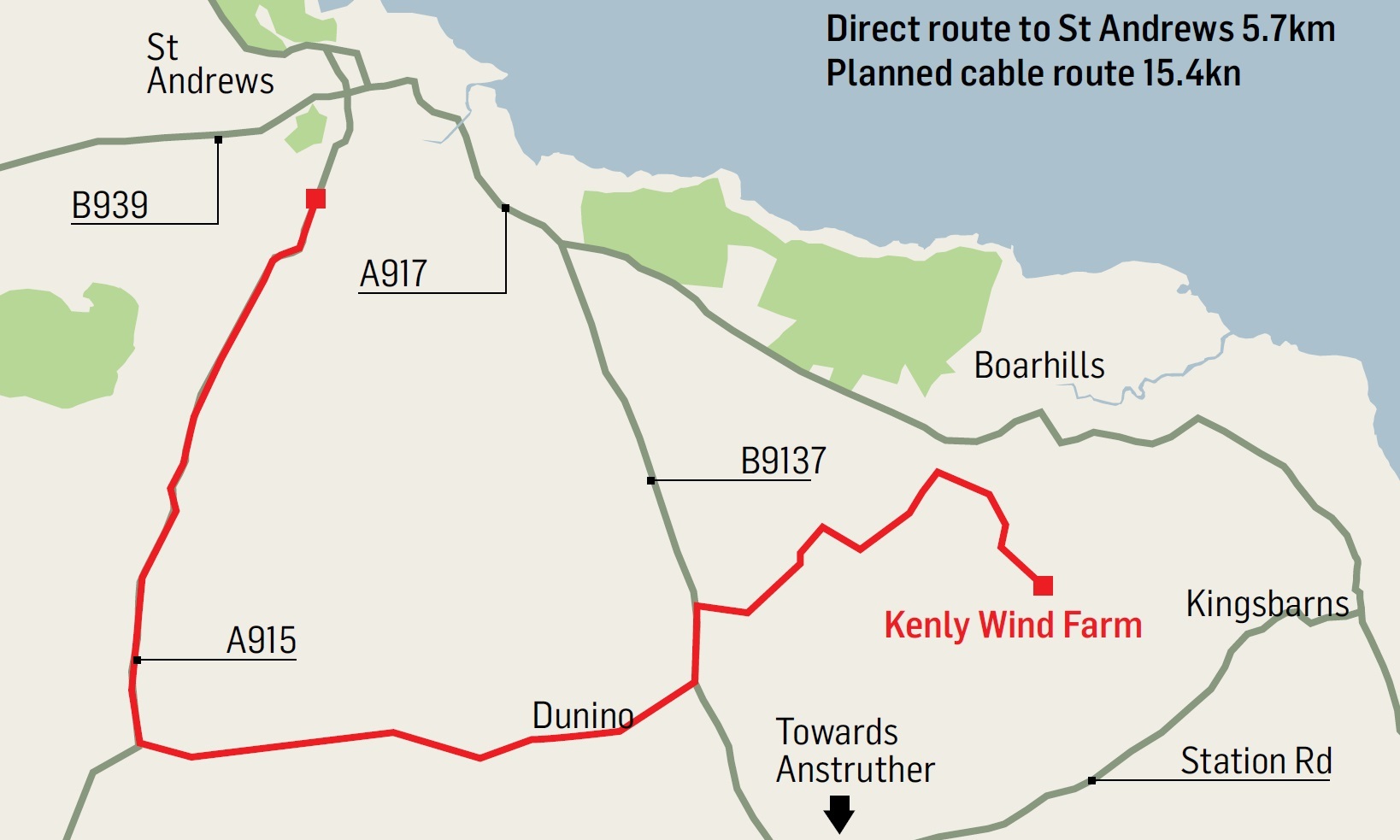 The Kenley wind farm would help St Andrew's University to meet its ambitious renewable targets.