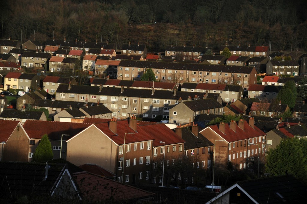 General view of council houses in Dundee