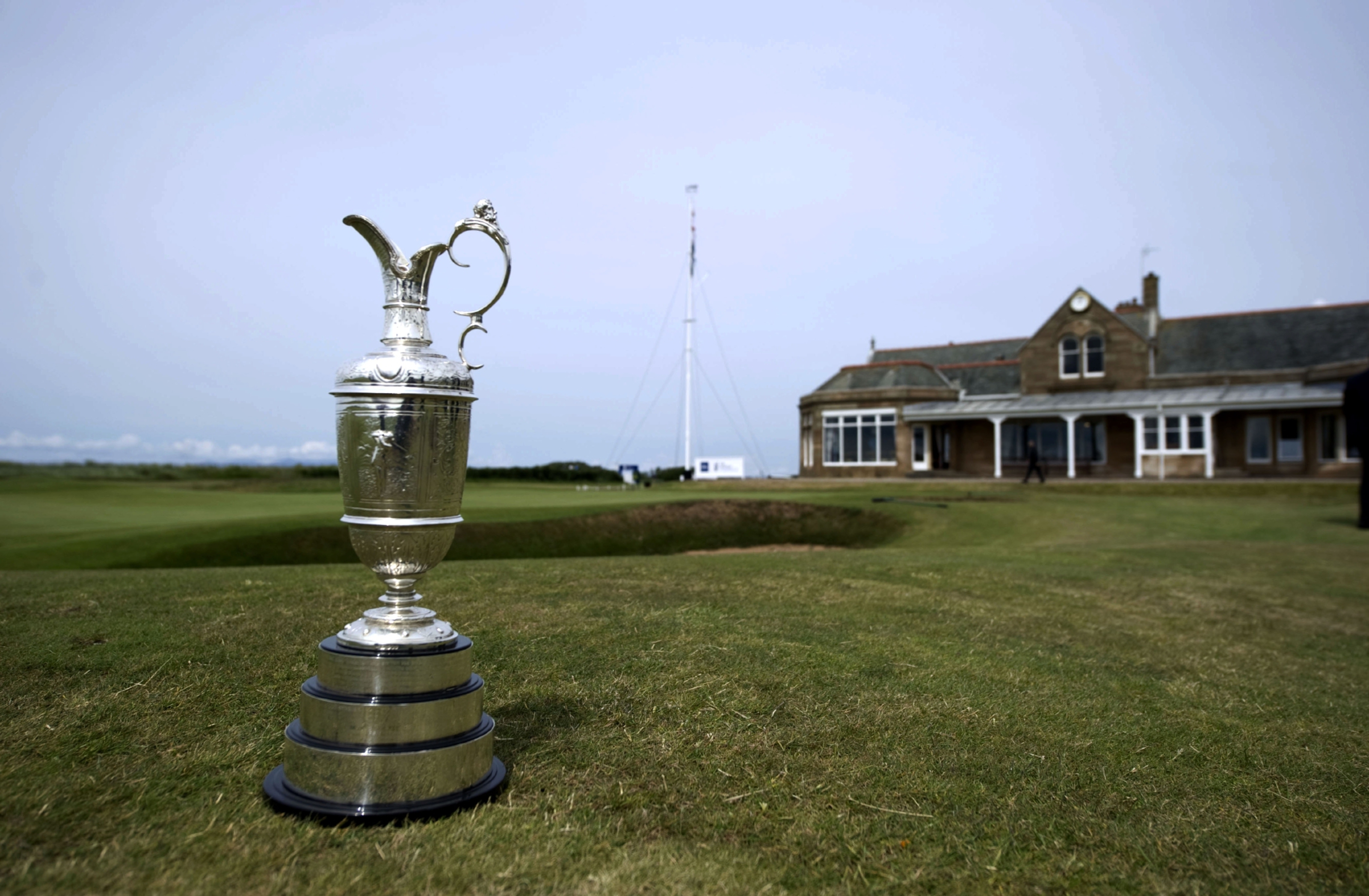 Royal Troon Golf Club with the Claret Jug.