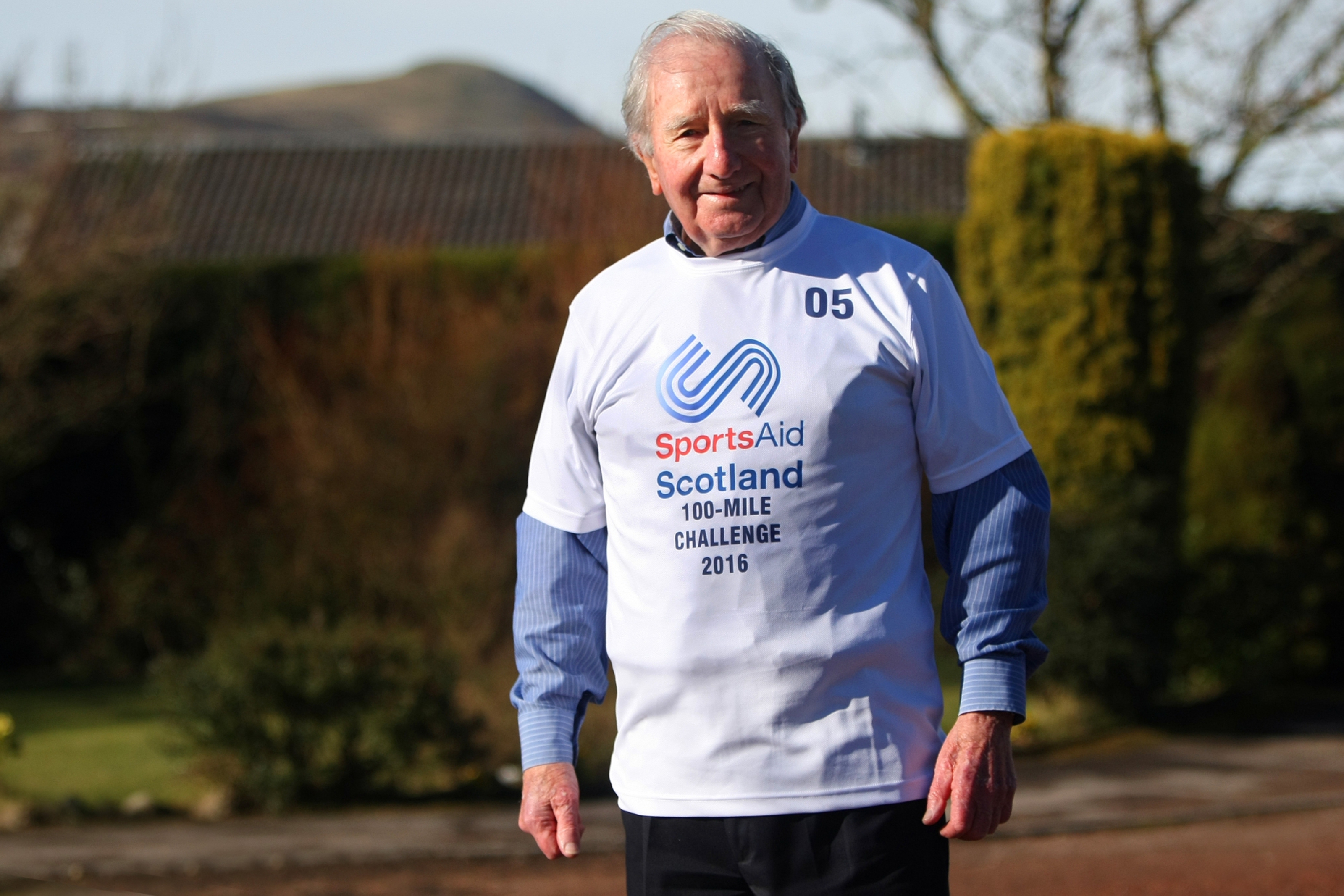 Kris Miller, Courier, 02/03/16. Picture today shows Rev Cameron  Mackenzie (86) who is walking 100 miles and swimming one mile over the next few weeks to raise money for Sport Aid Scotland.  He raised £10,000 for Alzheimers research a few years ago by doing the same thing and is relishing the challenge to do it all over again.