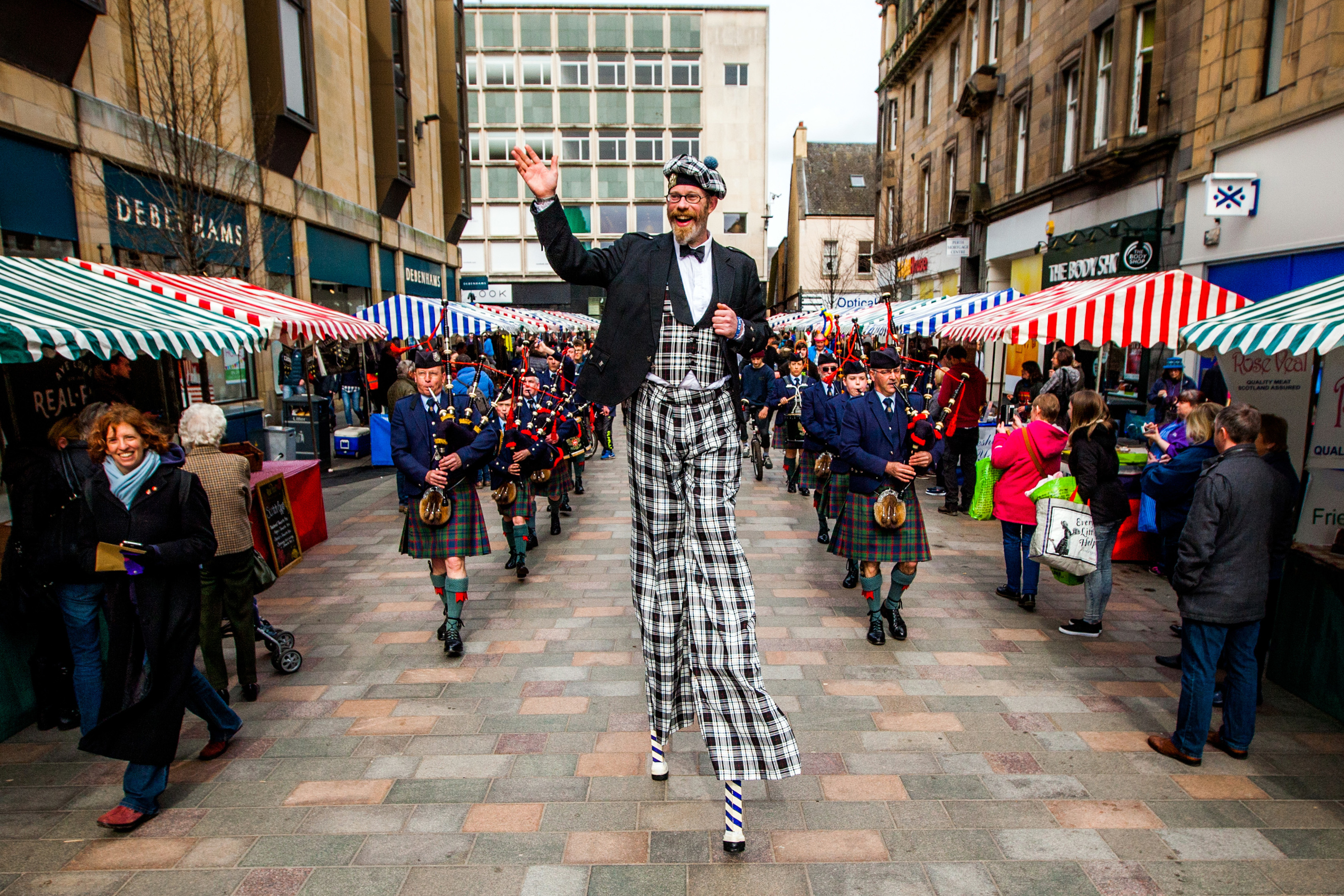 One of the many events held in the city centre throughout the year.