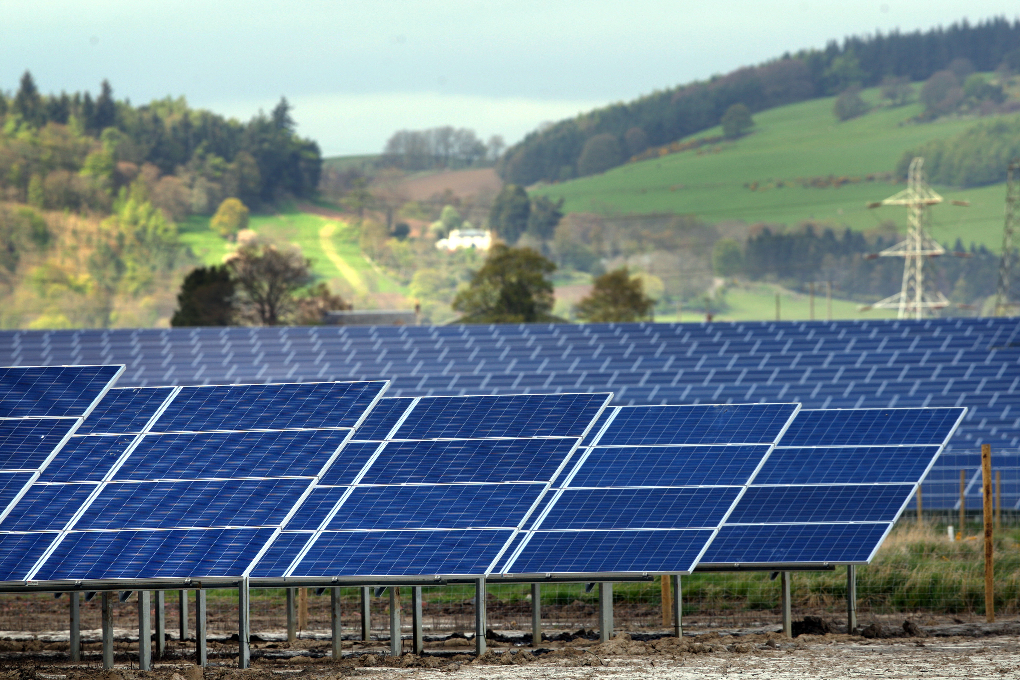 Scotland's largest solar farm on Errol Estate.
