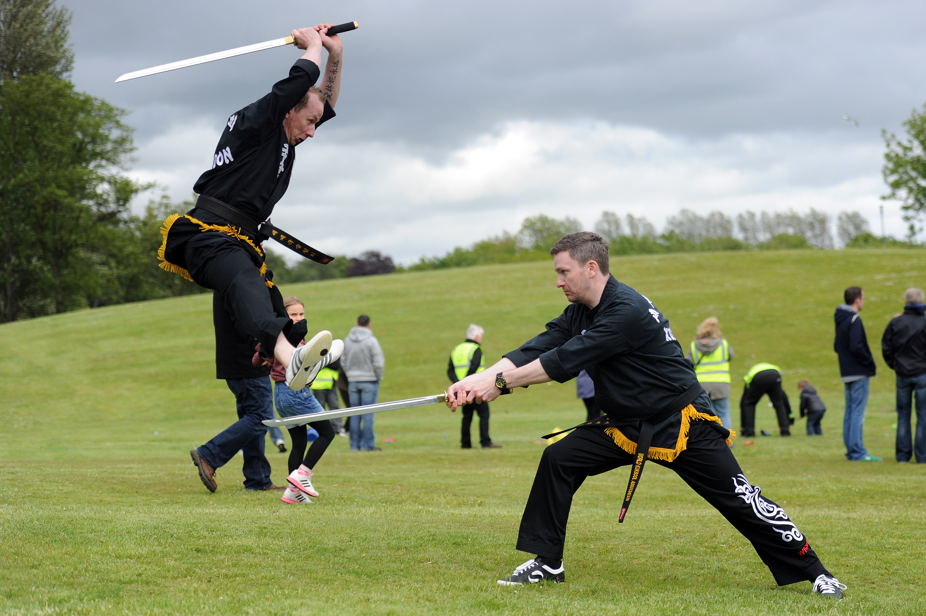 Patrick McKernan and Bruce Munro from the Kuk Sool Won martial arts club at last year's festival