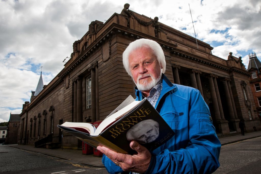 Ronnie Browne in outside the City Hall in Perth, where he played many times over the years.