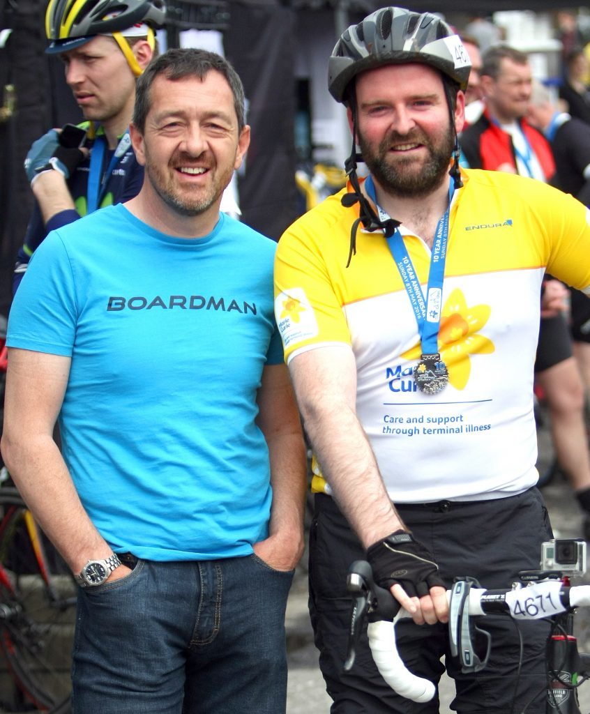 Obligatory photo with lead-out rider Chris Boardman.