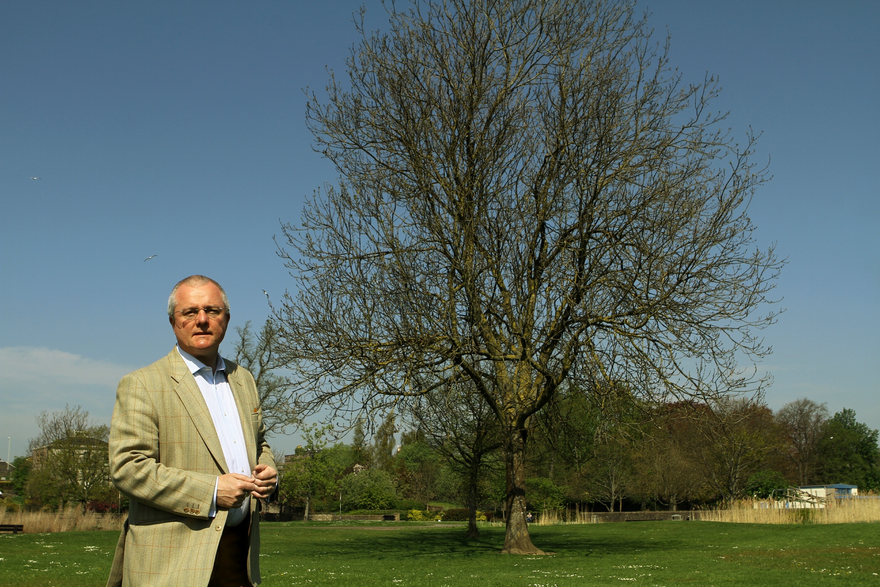 Councillor Peter Barrett on the South Inch, Perth.