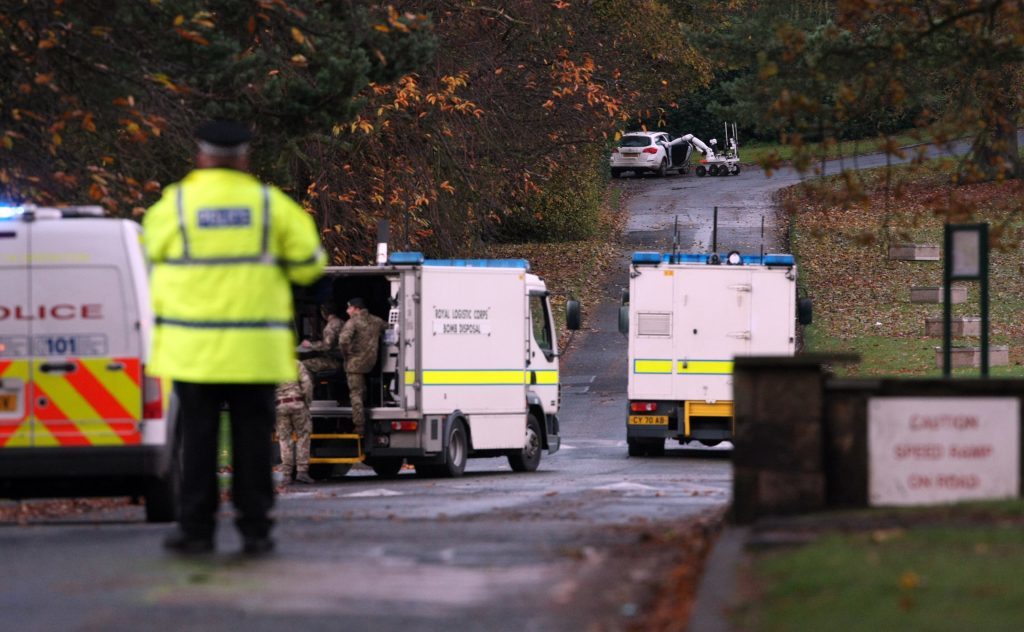 The Royal Logistics Corps bomb disposal team responded to the robbery in Kirkcaldy last year