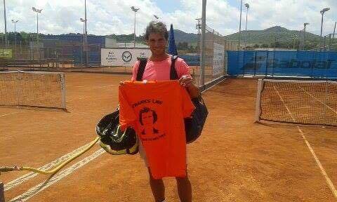 Nadal gives his support to the cause during a break in training in Mallorca