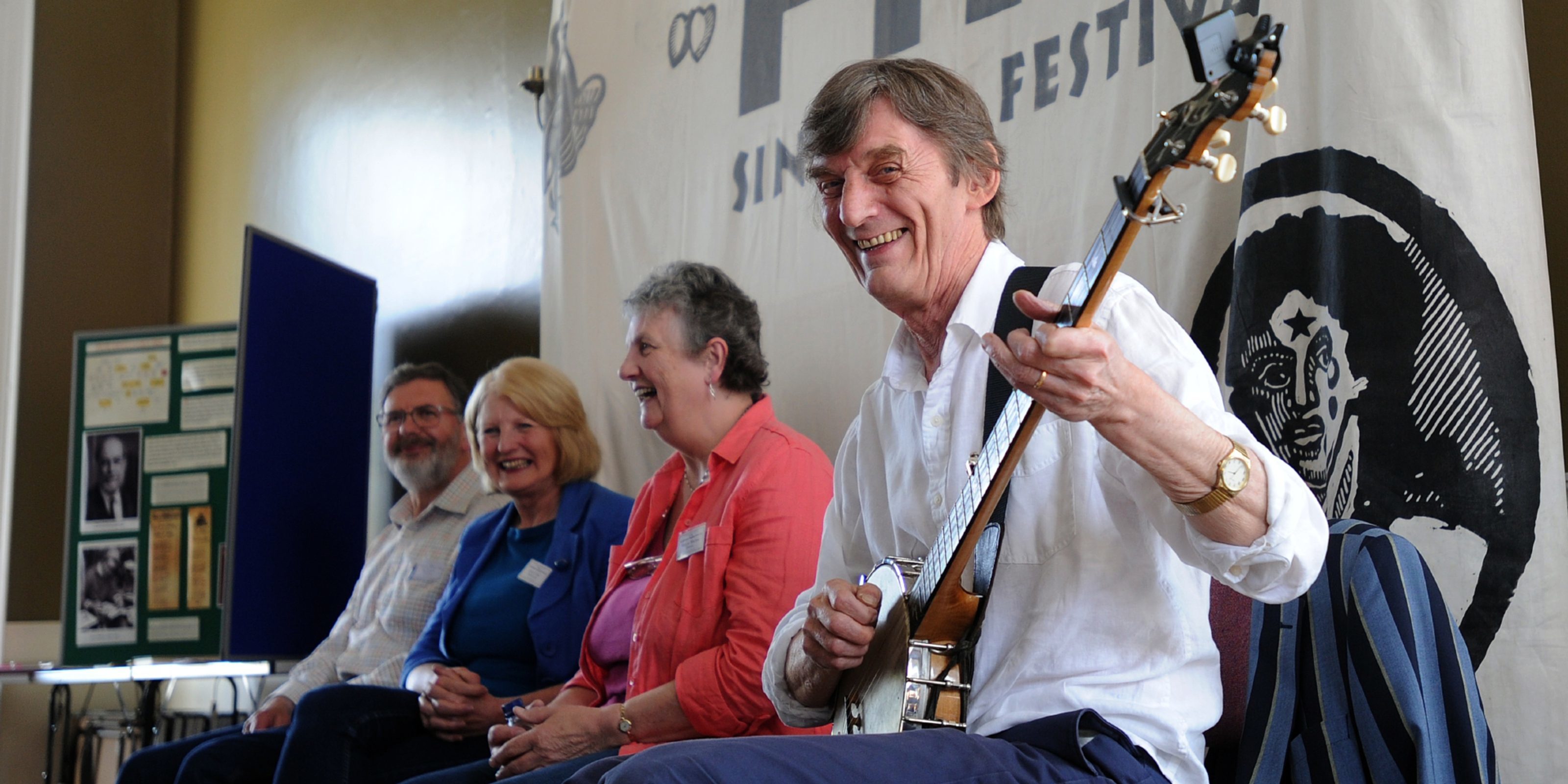 Singers Ian Russell, Janice Clark, Maggie McCrae and Pete Coe at FifeSing.