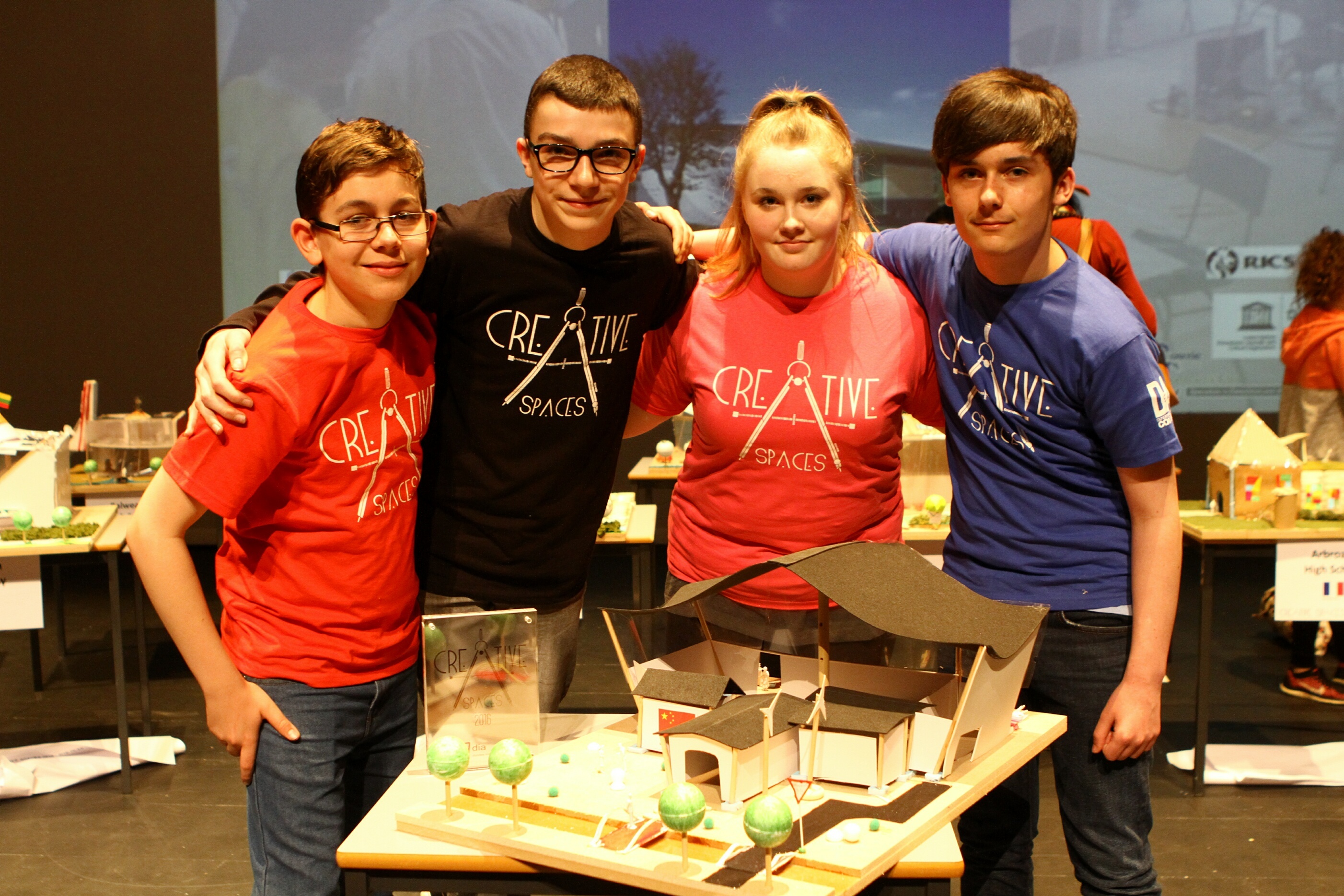 The winning team from Carnoustie High School (from left) Adam Fenton, Niall Mitchell, Grace Paterson and Harry Dougal.