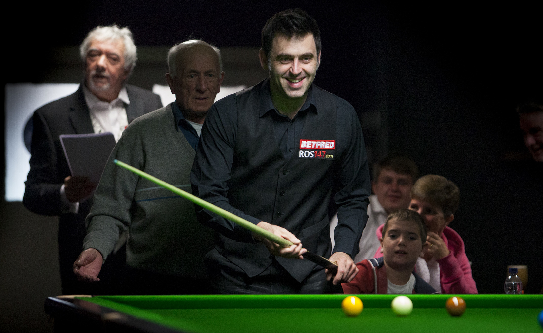 Ronnie O'Sullivan at Shotz Snooker Club in Arbroath.