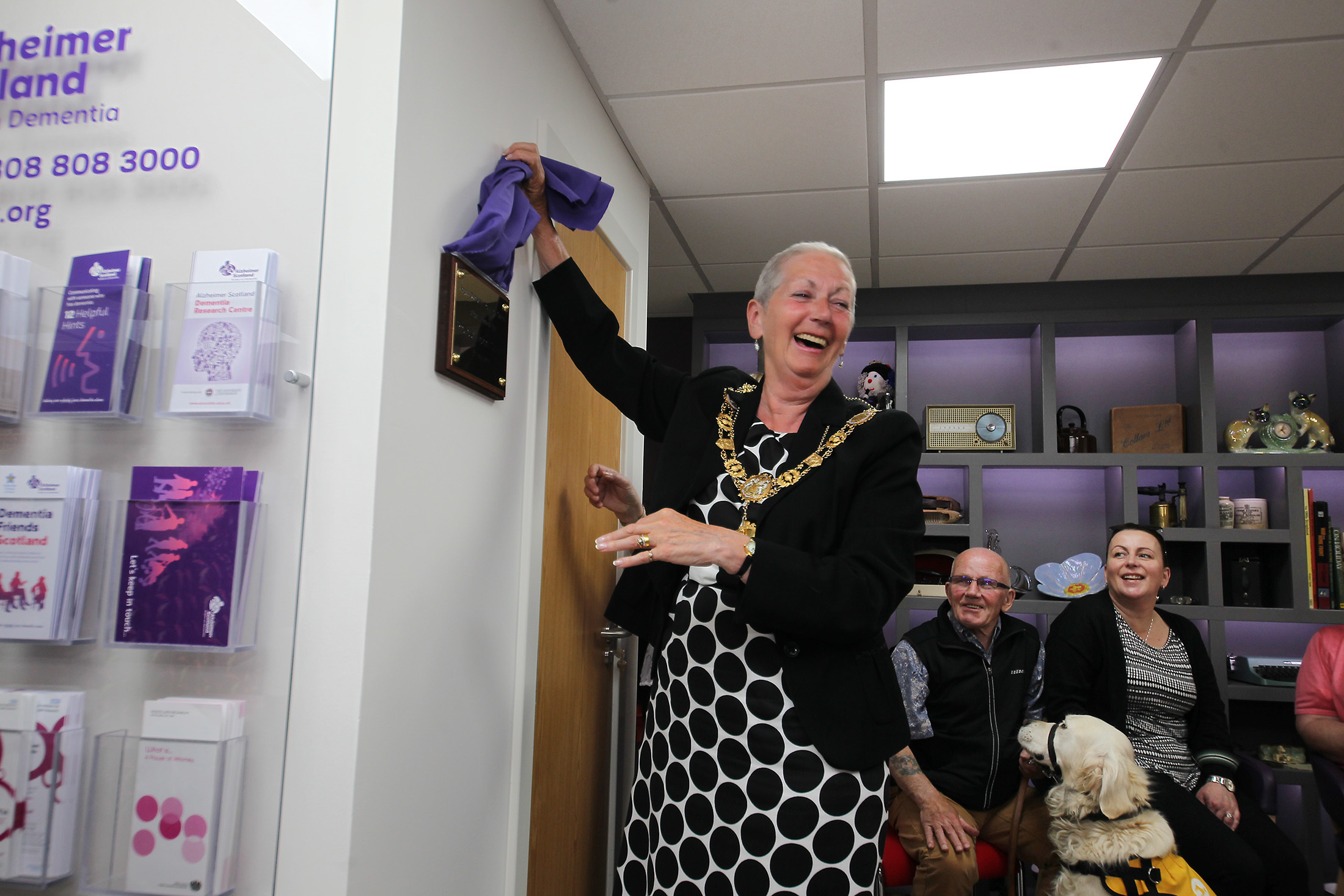 Provost Helen Oswald officially opens the centre.