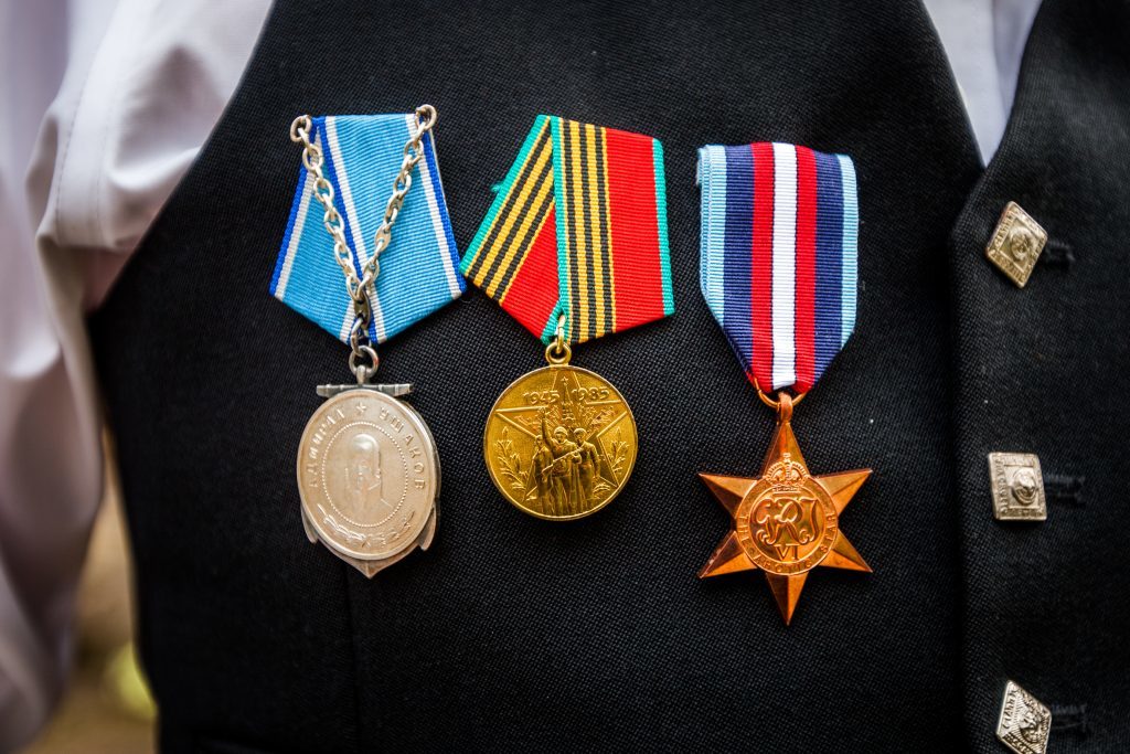 Mr Haddow senior's medals — far right is the Arctic Star. 