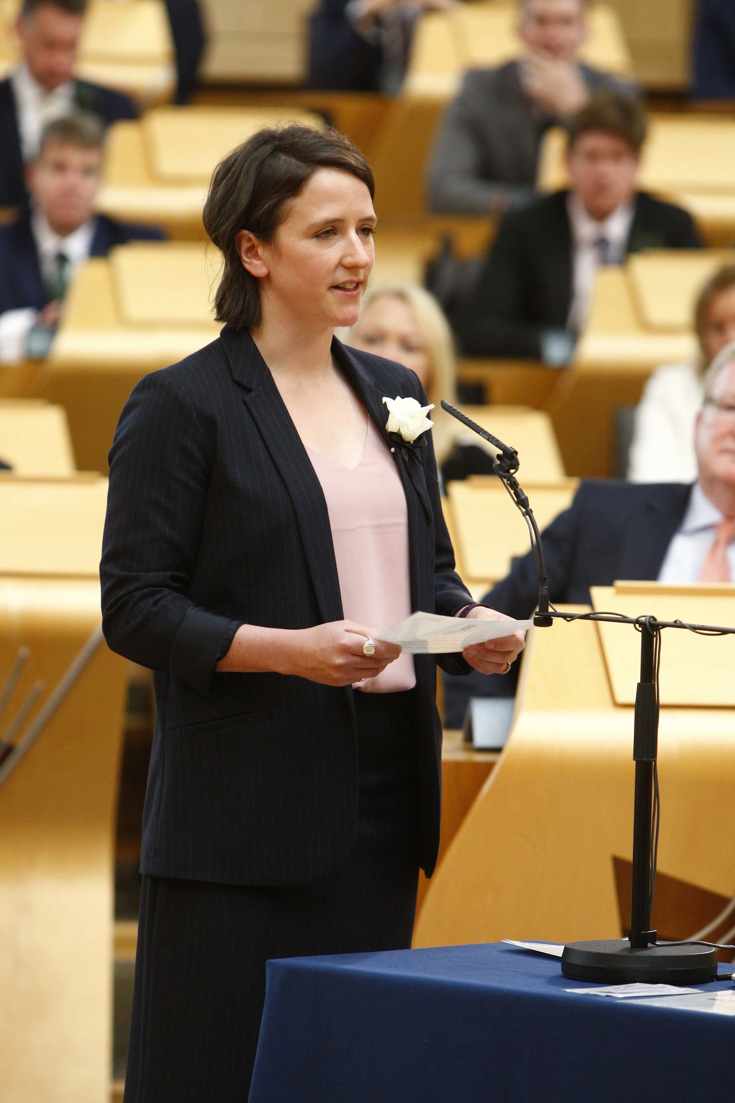 Mairi Evans is sworn in at the Scottish Parliament