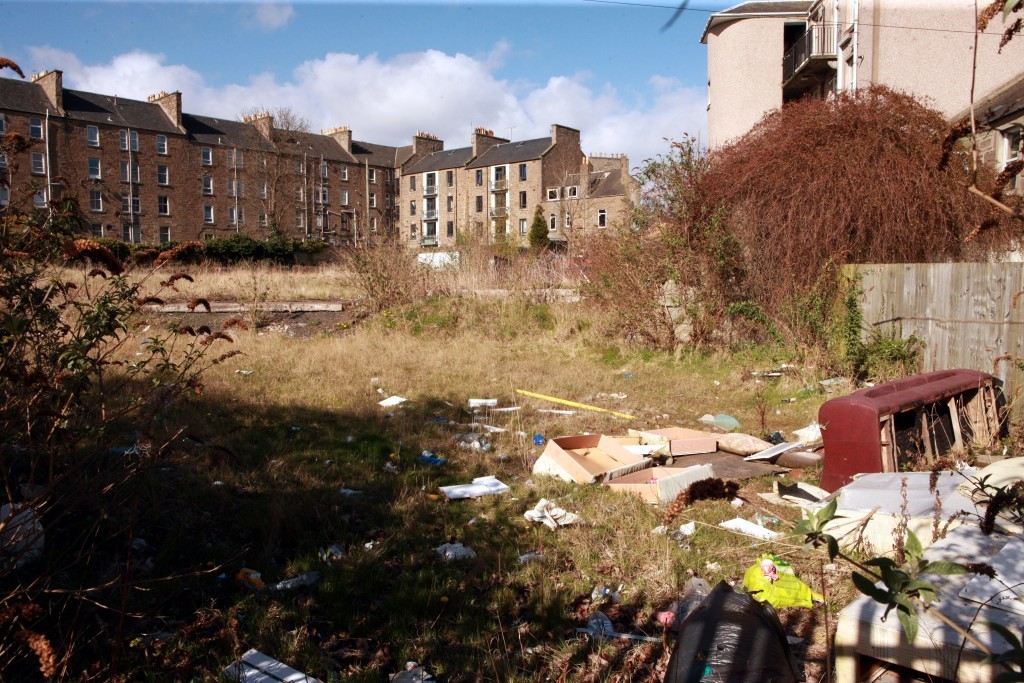 The waste ground has been targeted by fly-tippers and vandals.