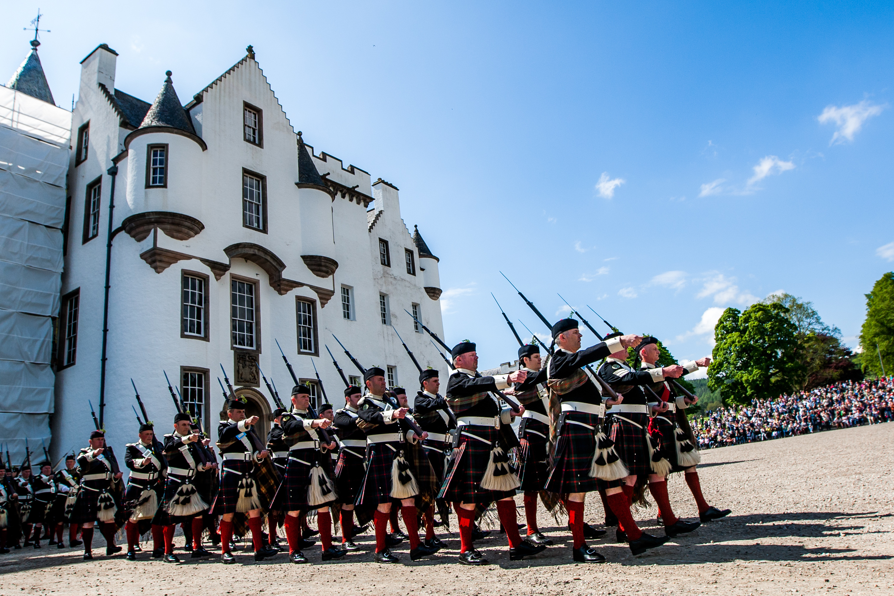 The Atholl Highlanders Parade.