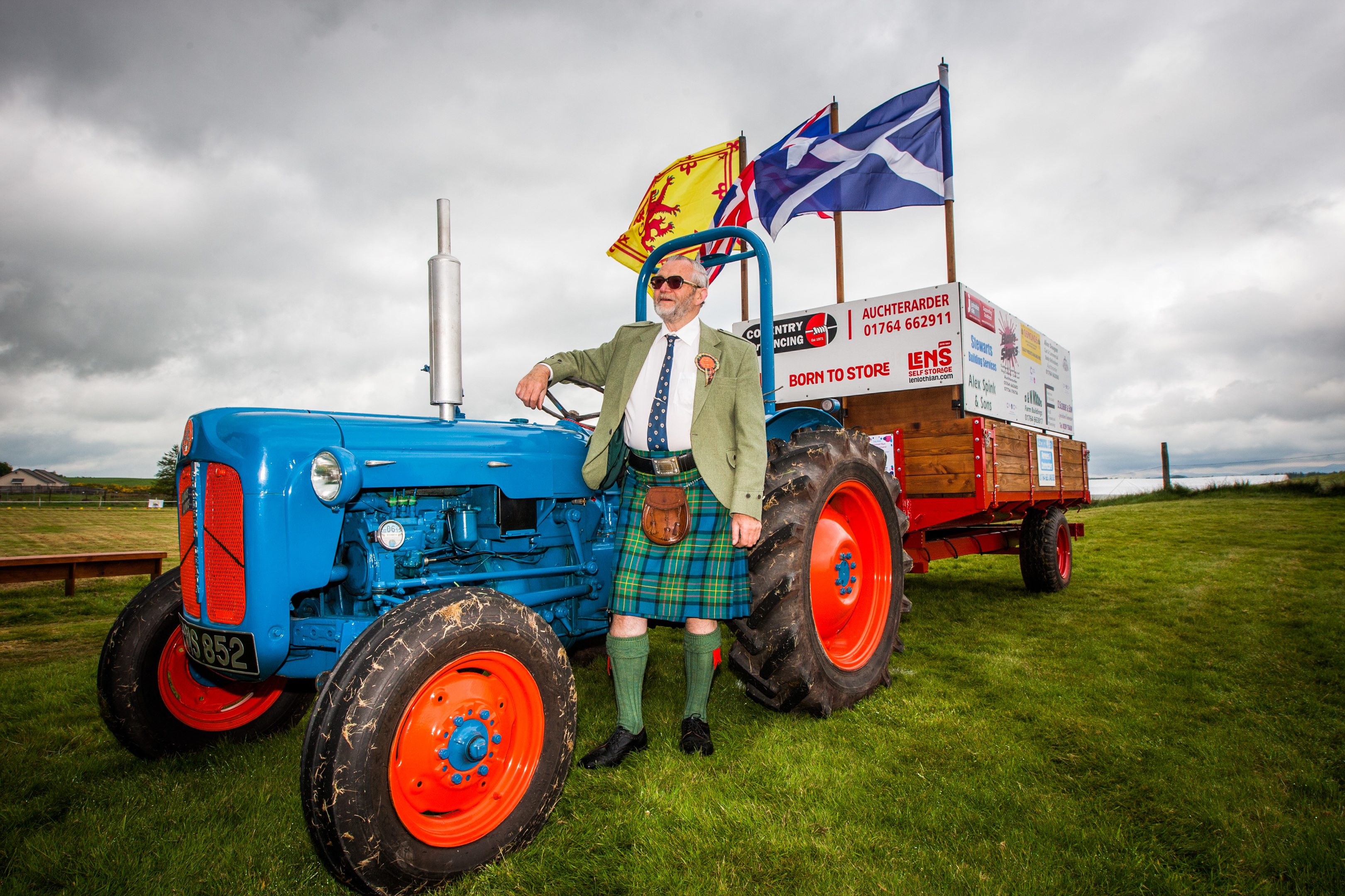 David and his tractor at Blackford Highland Games.