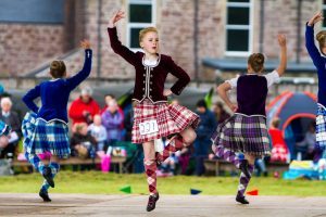 Taliah Miller from Perth during the Highland Fling at Blackford Highland Games