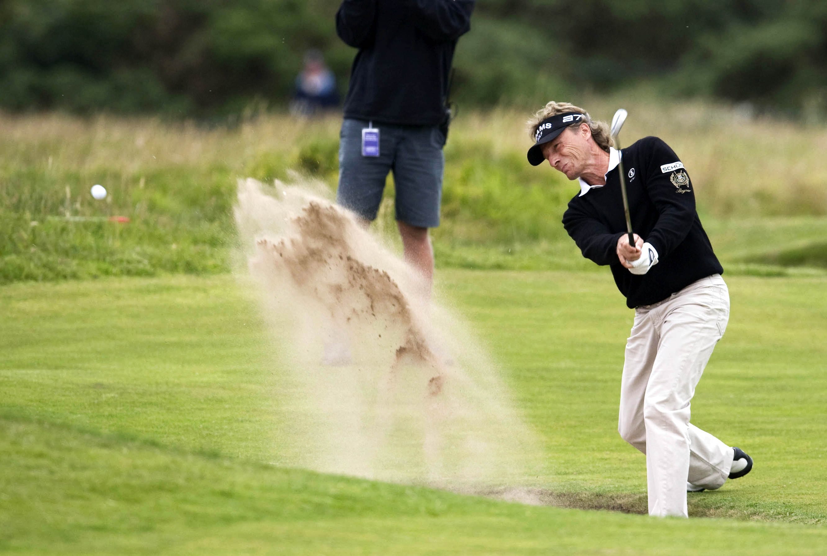 Bernhard Langer pictured during his win at the 2010 Senior Open at Carnoustie