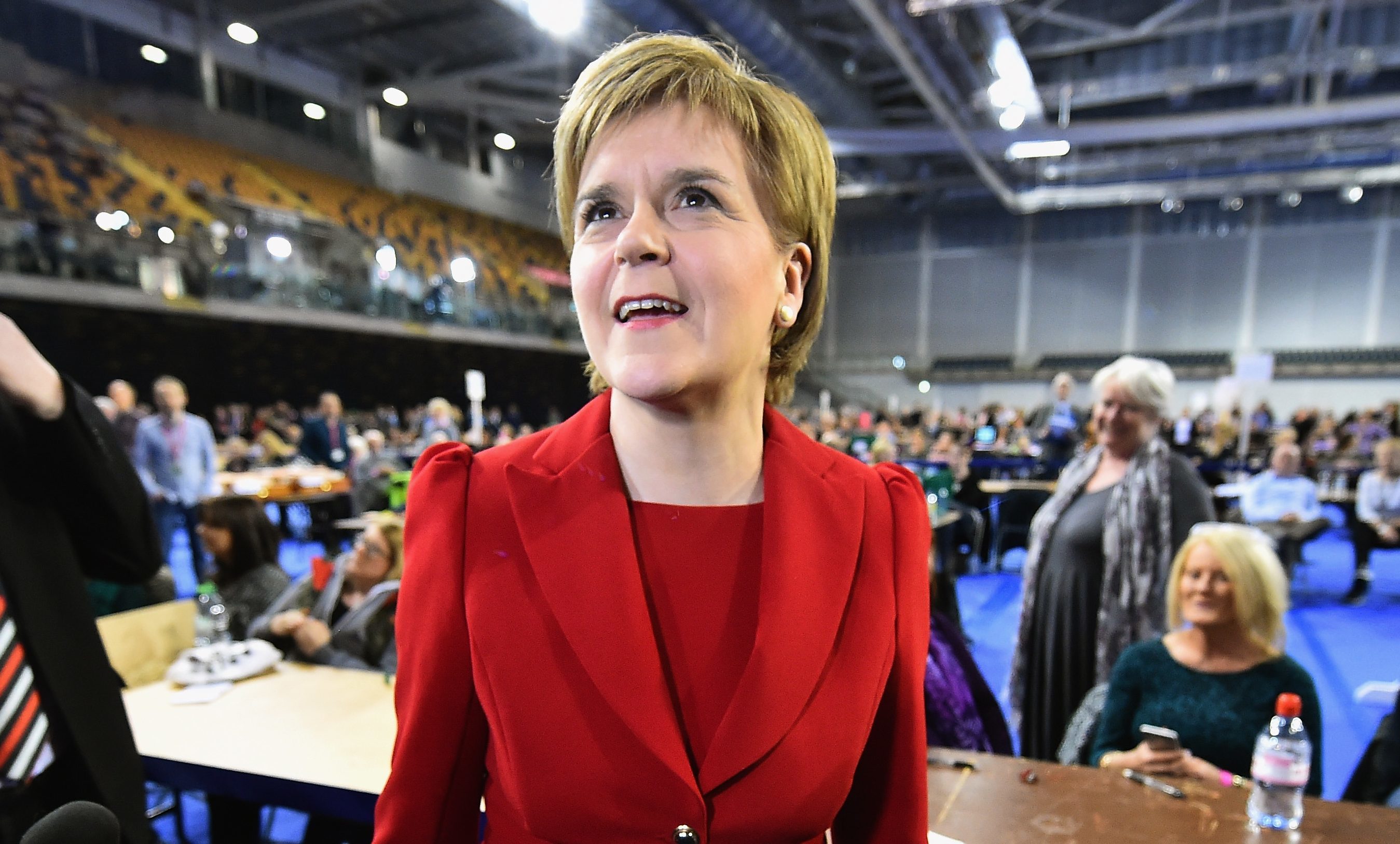 SNP leader Nicola Sturgeon has declared victory and is waiting to see if her party has secured another majority.