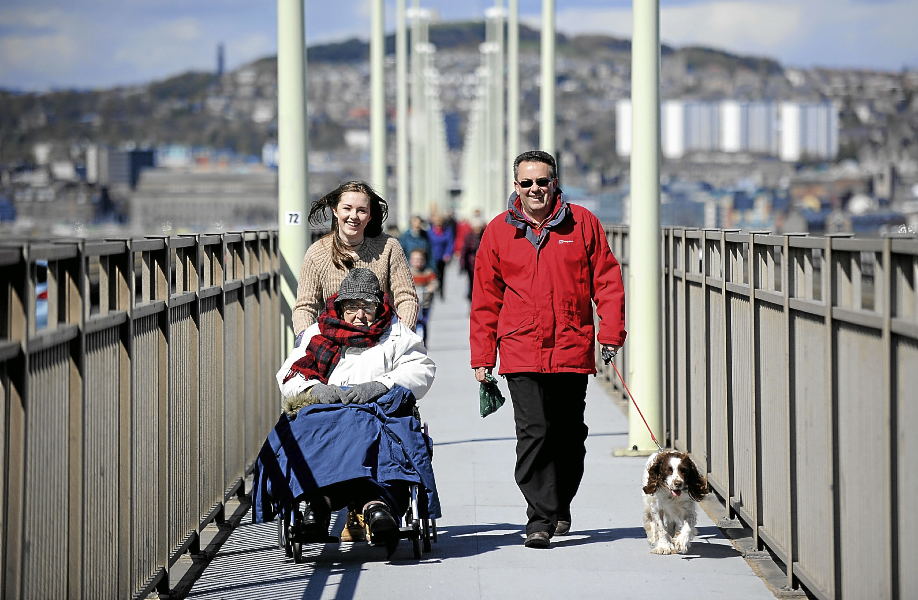 Among the participants was 98-year-old Douglas Tucker, who was accompanied by his granddaughter Annie, 20, and son Peter, 54, from St Andrews.