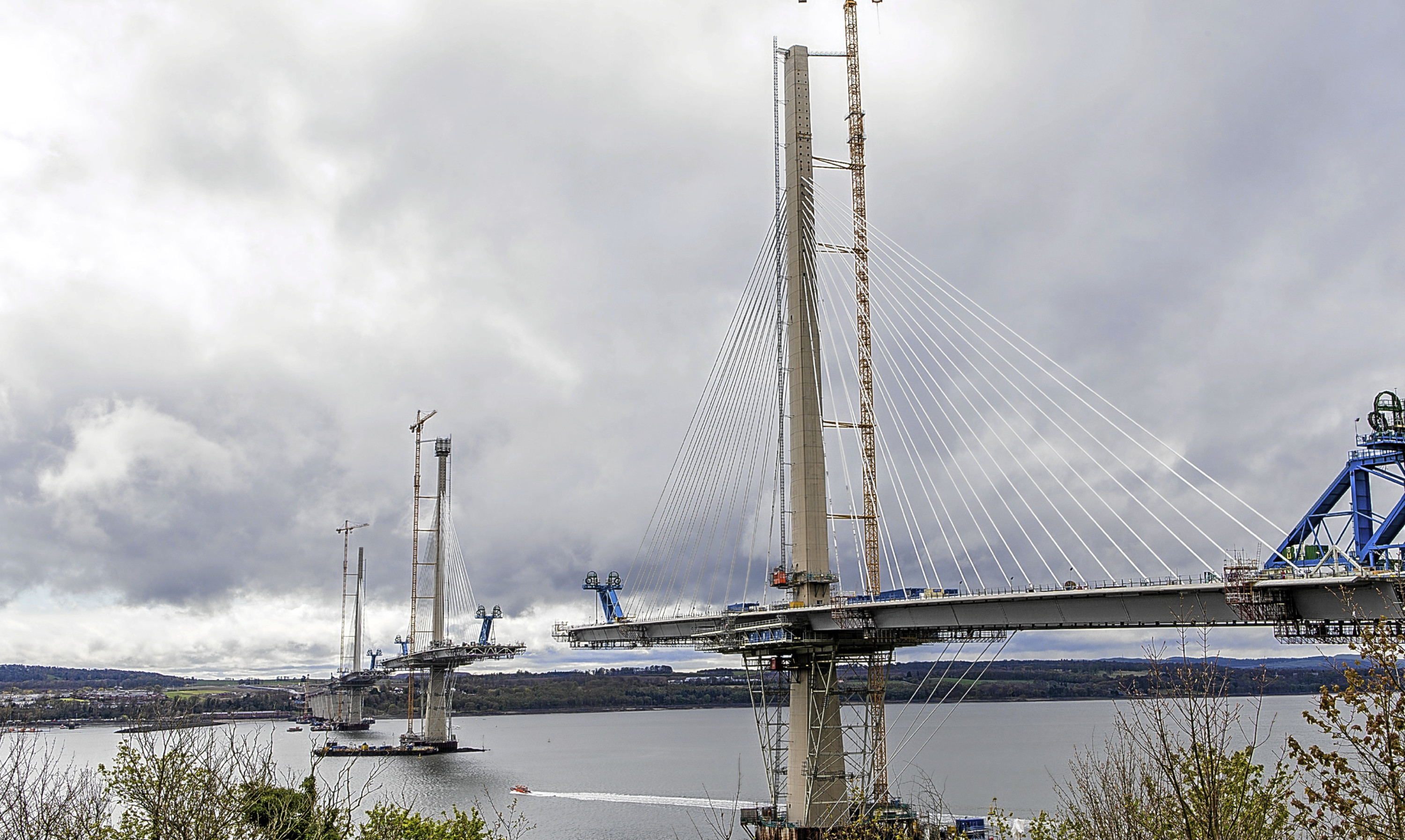 The new Queensferry Crossing taking shape.