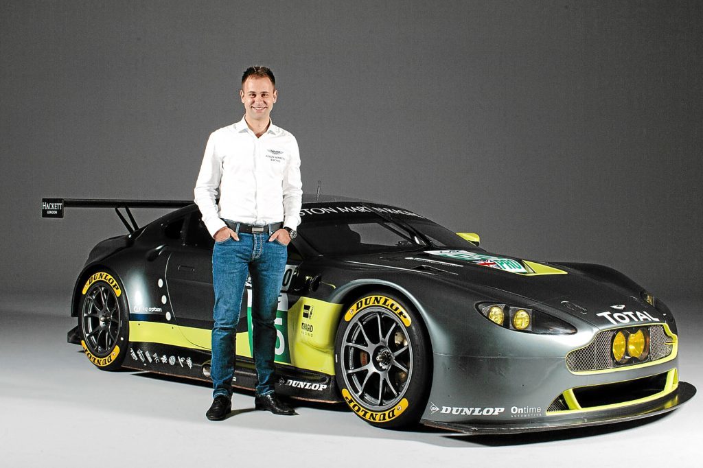 Jonny Adam with the Aston Martin Racing V8 Vantage GTE