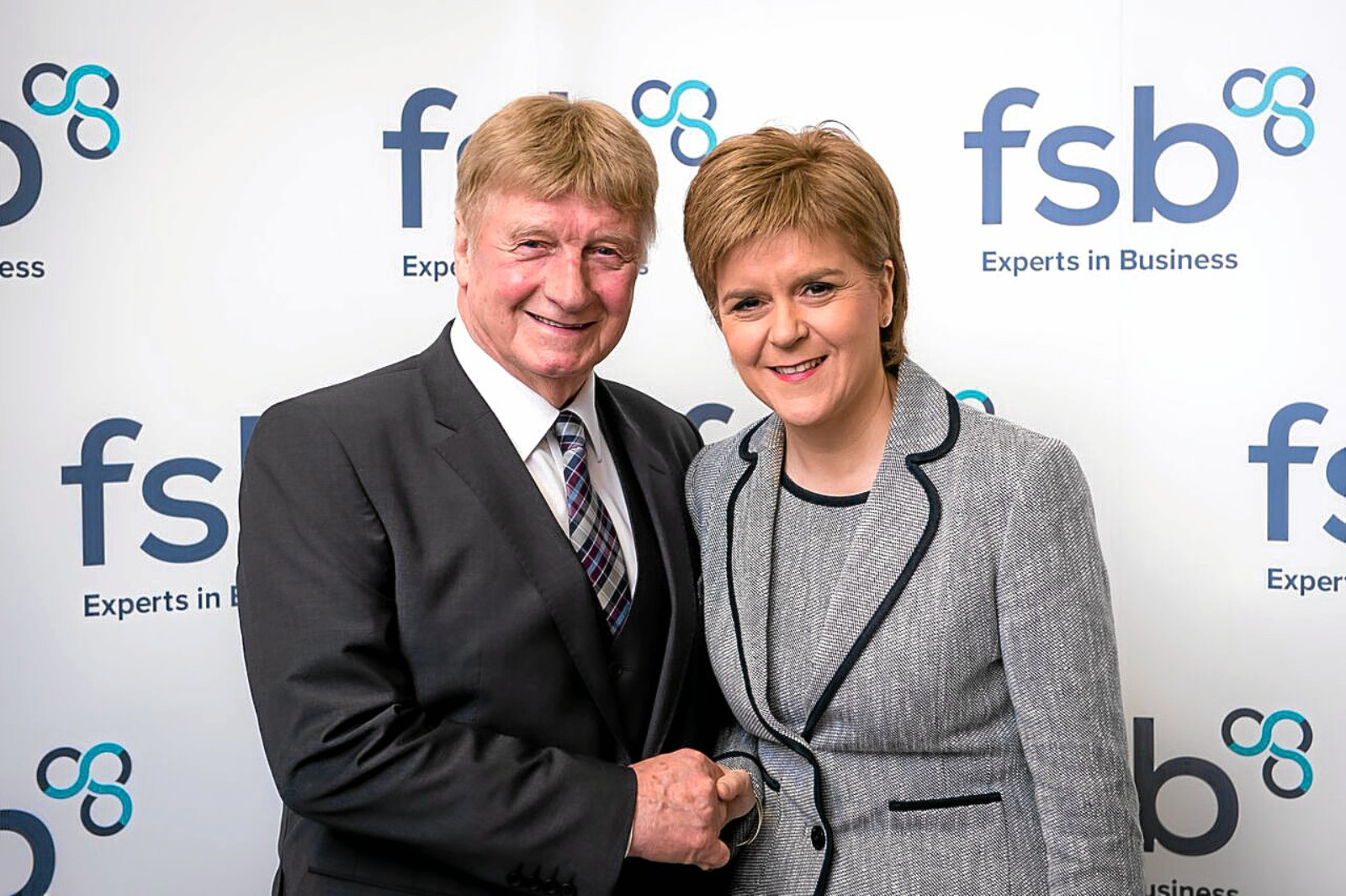 Andy Willox, Scottish policy convener of the Federation of Small Businesses, with First Minister Nicola Sturgeon.