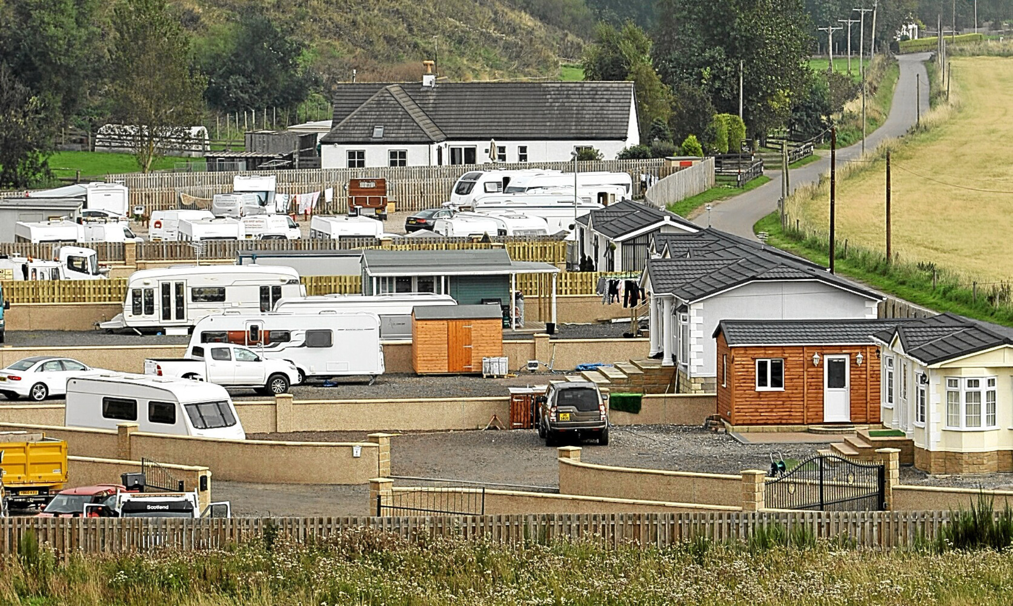 The Travellers' site at St Cyrus.