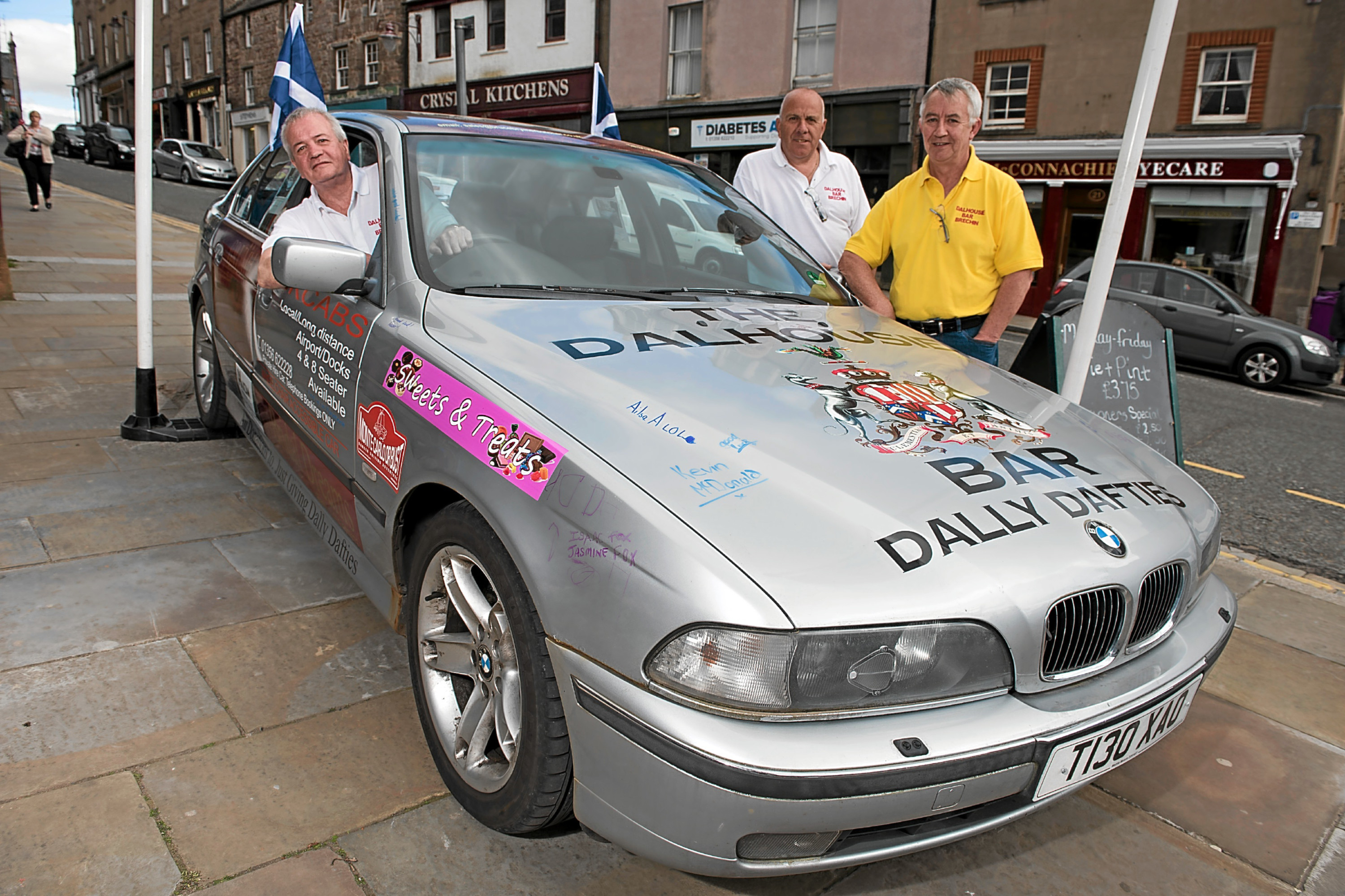 Andy Downie, Bruce Bremner, Brian McCombie and Tony Smith (not pictured) will be setting off on the 1st of June from Brechin covering 1600 miles while raising funds for five local good causes.