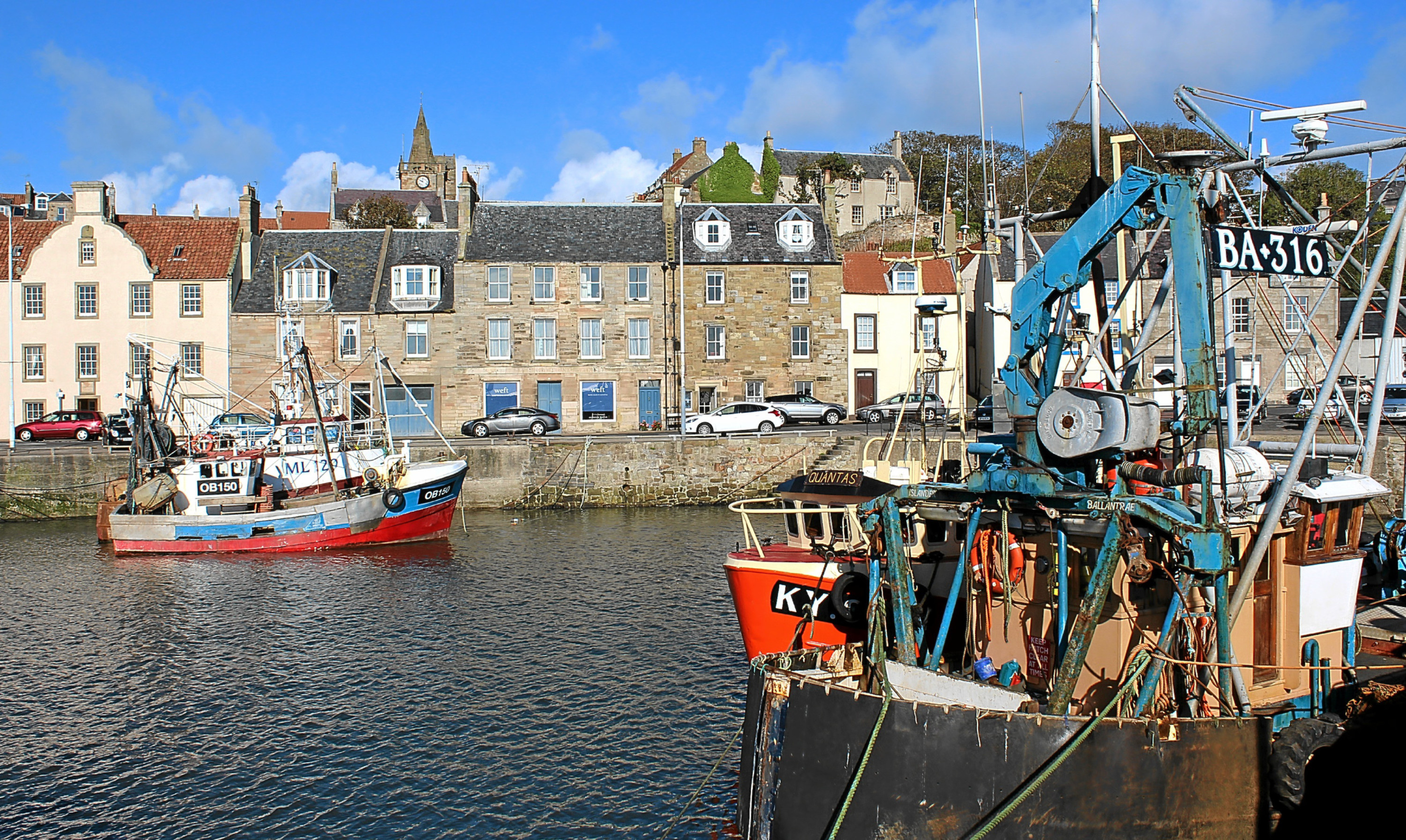 Fishing boats in the East Neuk of Fife.
