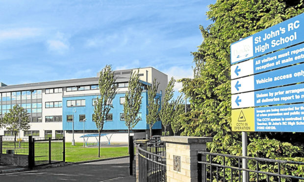 St John's RC High School on Harefield Road, Dundee.