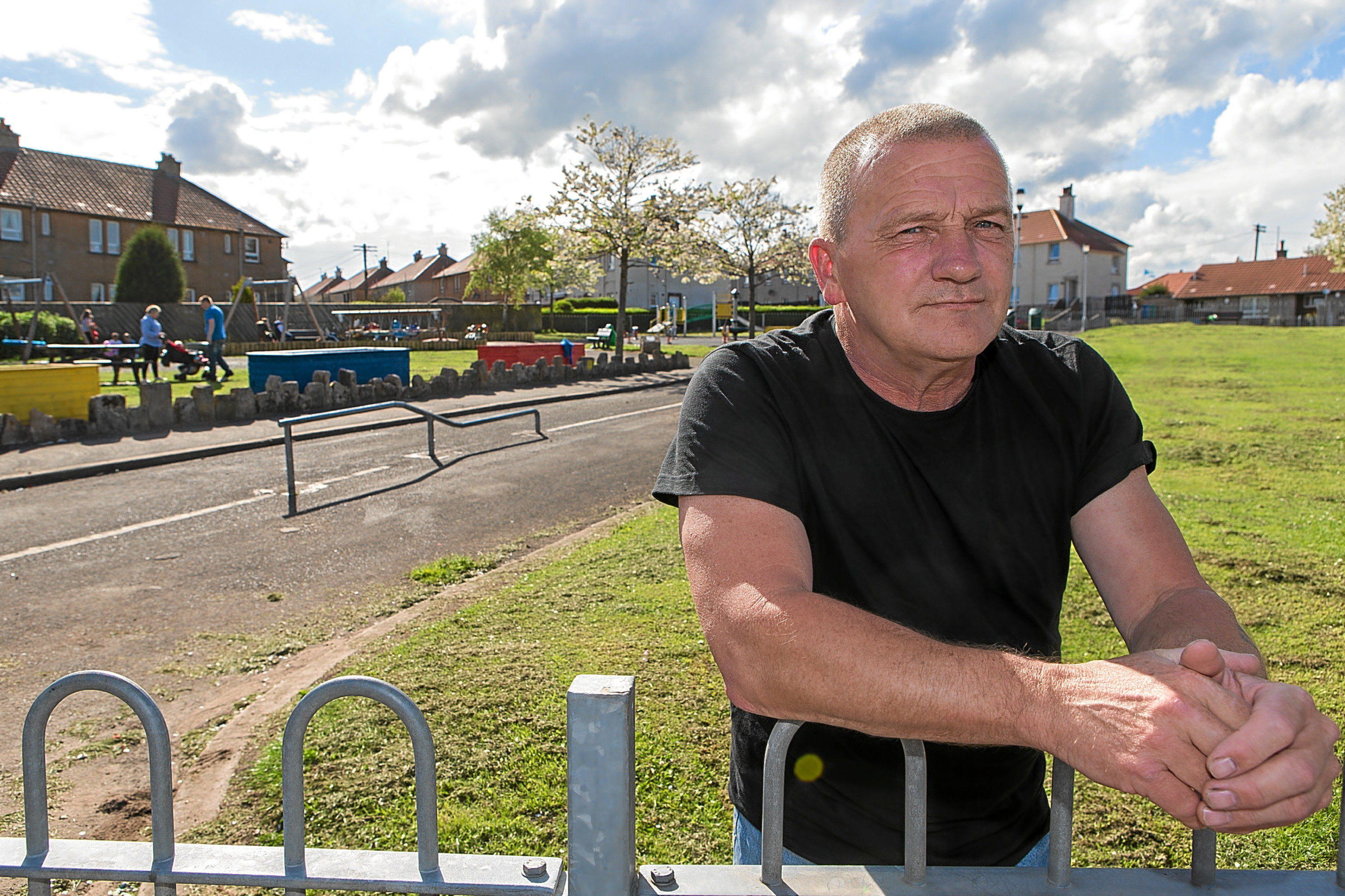 Rab O'Donnell is fed up with used drug users needles being found in the new play area in Saunders Street.