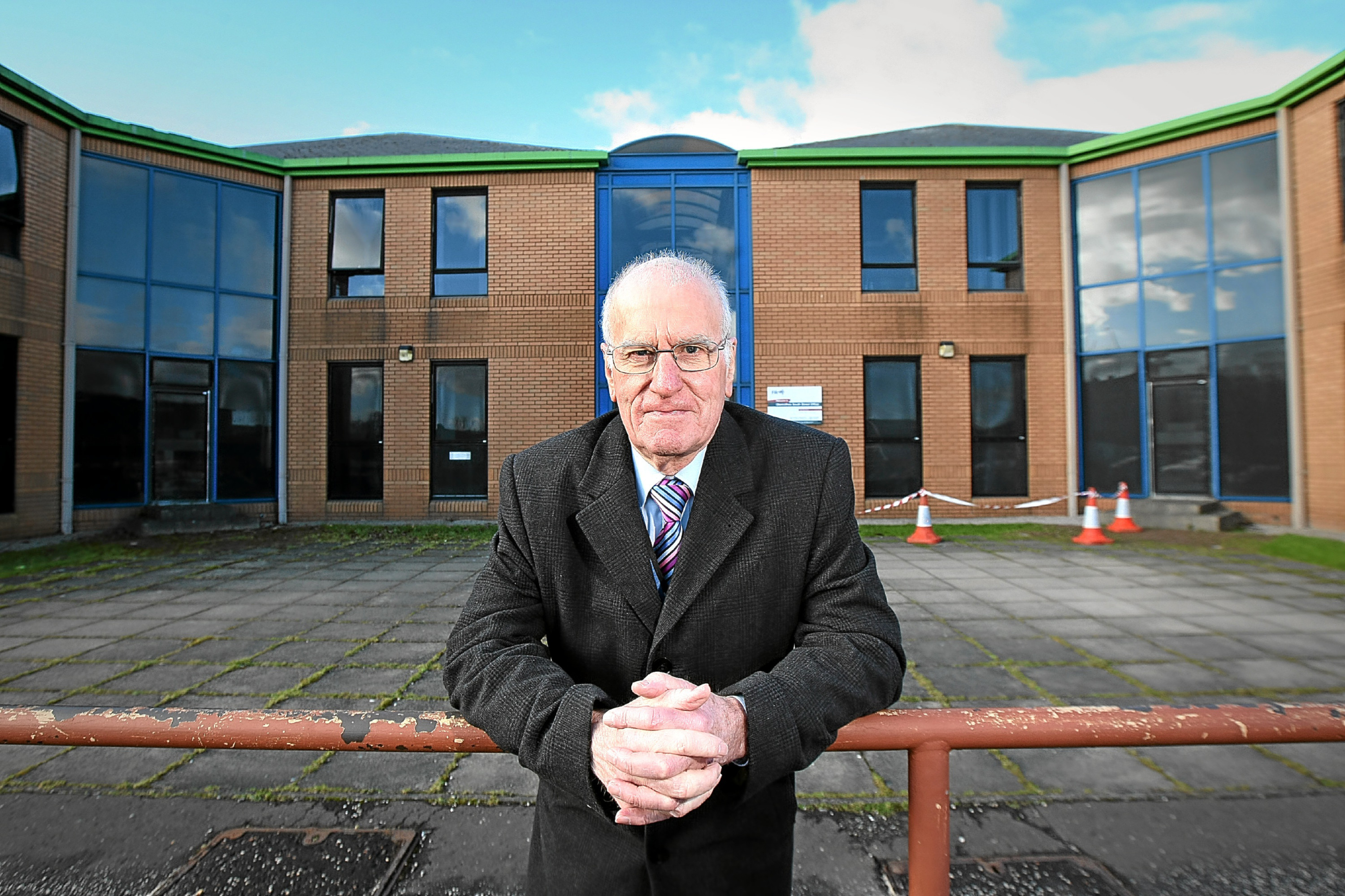 Councillor Ross Vettraino outside Fife Council's former social work building on South Street. CISWO social club is moving to social work building as part of a town centre regeneration project.