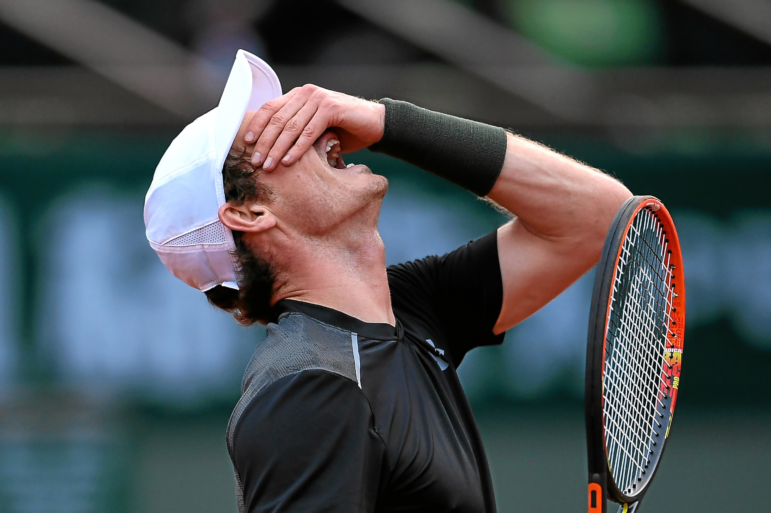 Andy Murray struggles to find his game.