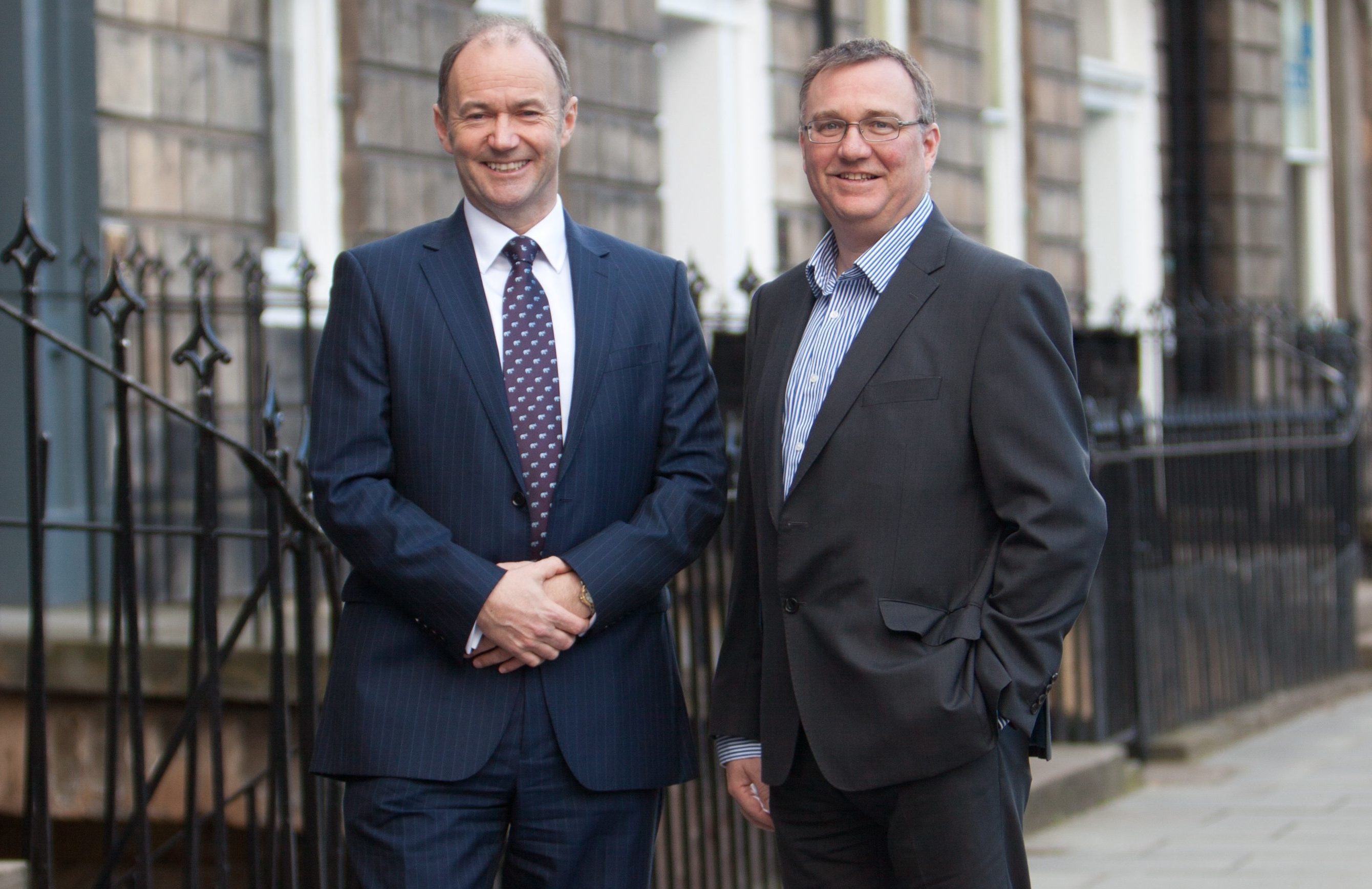 Lindsays chairman Peter Tweedie with managing partner Alasdair Cummings.