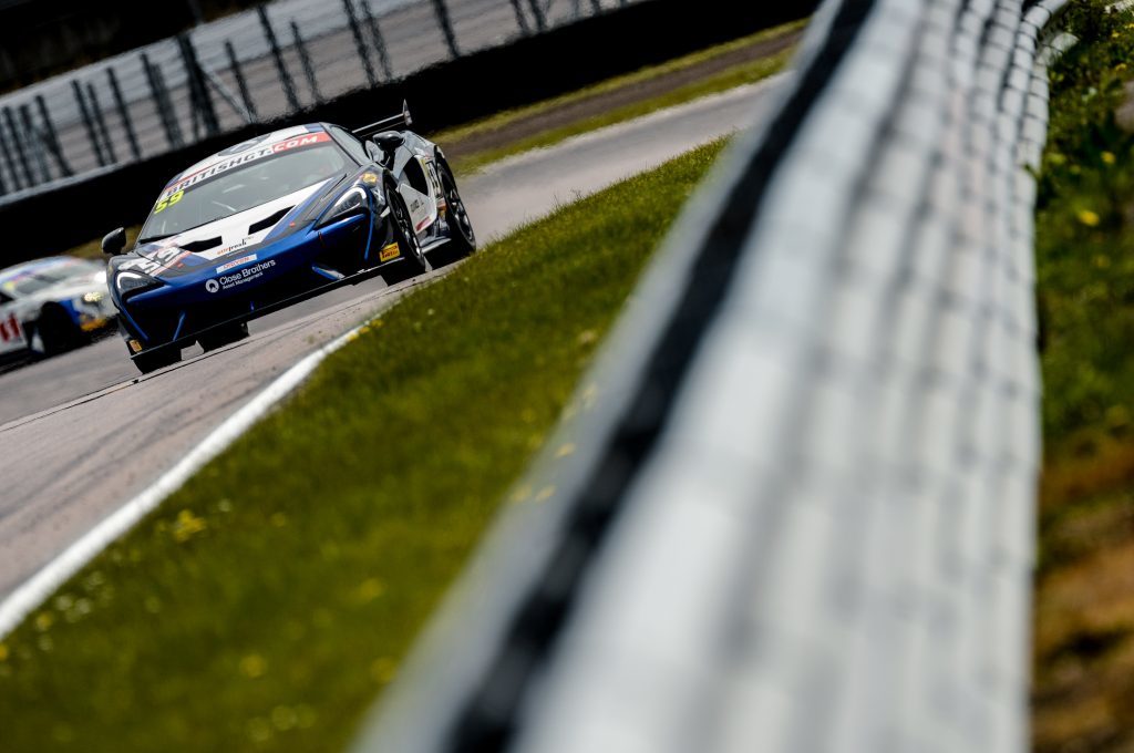 The McLaren 570S GT4 at Rockingham