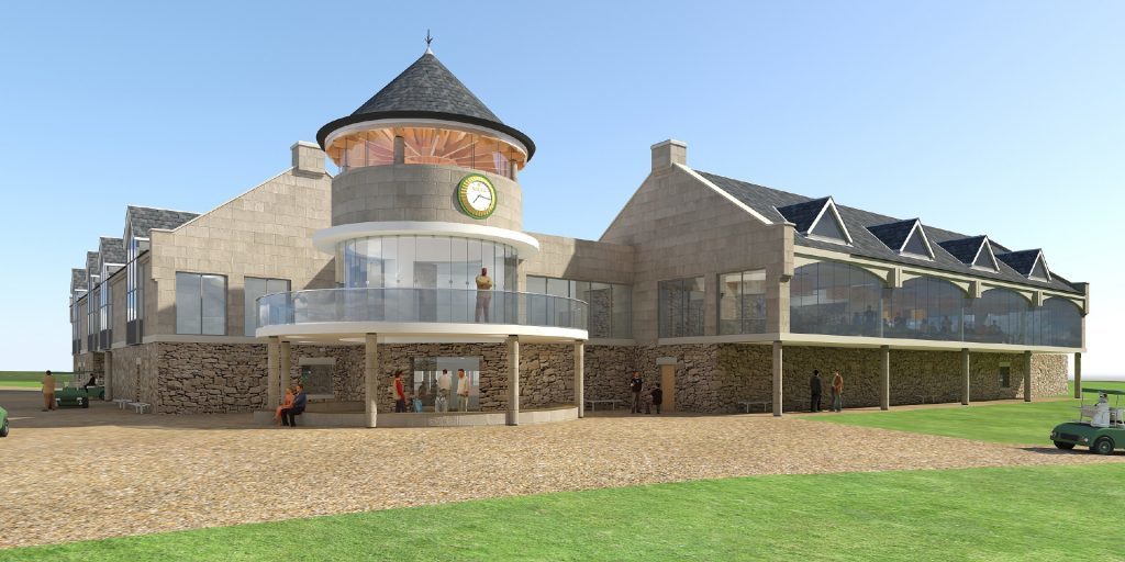 An artist's impressions of the extended golf links centre.