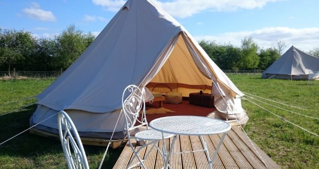 A glamping pod.